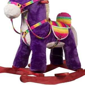 راکر اسب کودک چوبی بنفش -اسباب بازی